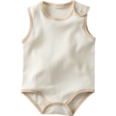 2件婴儿包屁衣无袖a类纯棉打底