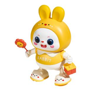 婴儿玩具0一1岁兔子抬头练习宝宝3到6个月训练神器电动跳舞小福兔