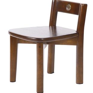 实木儿童小靠背椅家用客厅小椅子凳子吃饭餐椅防滑矮凳圆形小板凳