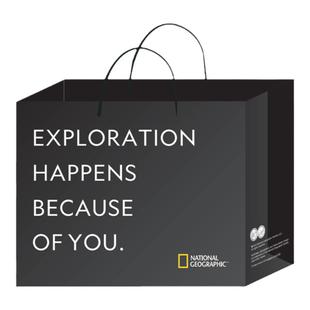 National Geographic国家地理 背包束口袋大号手提纸袋礼物包装袋