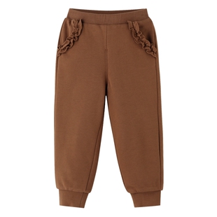 【商场同款】安奈儿童装女童针织裤长裤子花边2024冬新款XG446846