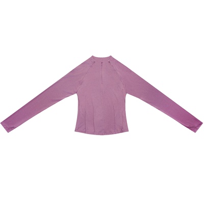 Hills Grace户外半拉链立领速干透气长袖T恤女吸湿排汗修身上衣