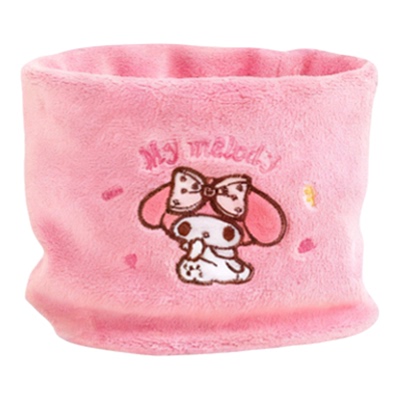 儿童护颈围脖秋冬库洛米宝宝小围巾女童加厚防风柔软无骨套头脖套