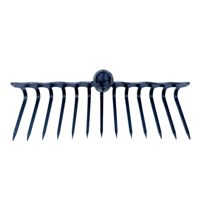 锰钢一体弯钉耙农用工具翻地松土锻造钢耙家用搂草平地加厚铁耙子