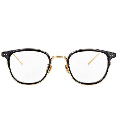 姜文同款圆框近视男无螺丝眼镜架