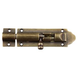 复古黄铜插销老式加厚明装中式黄铜天地插销锁木门窗户锁门栓加长