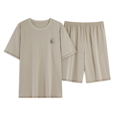 睡衣男士春夏款纯棉短袖短裤薄款