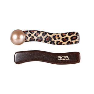 儿童2026新款爱心豹纹侧边发夹女童不伤发百搭边夹宝宝高级感发卡