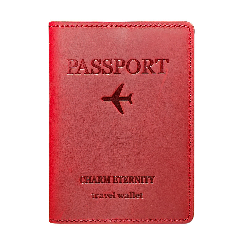 真皮护照保护套男出国通行证女旅行复古牛皮护照夹防水耐磨护照包
