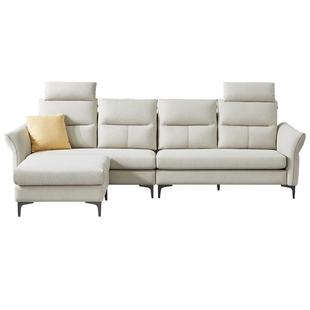 全友家居奶油风转角布艺沙发现代简约客厅家具贵妃位科技布沙发