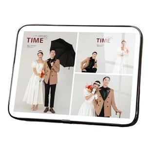 三宫格相框摆台三联相框册diy定制高级感水晶摆件结婚纱照做相框