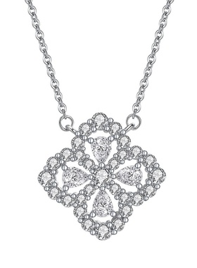 纯银四叶草op项链女轻奢小众