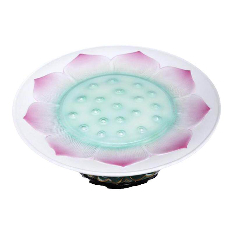 戴玉堂供盘家用陶瓷供果盘水果盘供佛上供莲花贡盘贡品盘子摆件