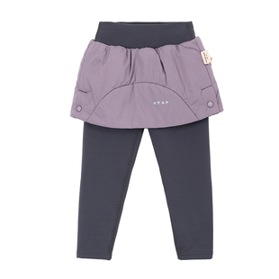 允儿妈女童冬季新款假两件加绒裙裤儿童秋冬保暖裤宝宝加厚打底裤