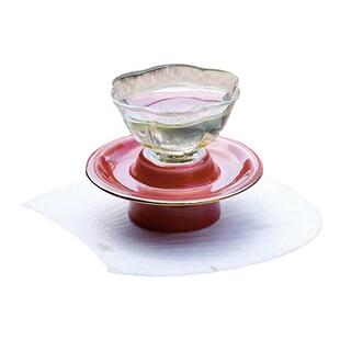 清秀雅致国风主人杯盖碗高硼硅耐热玻璃茶具伴手礼套装120ml