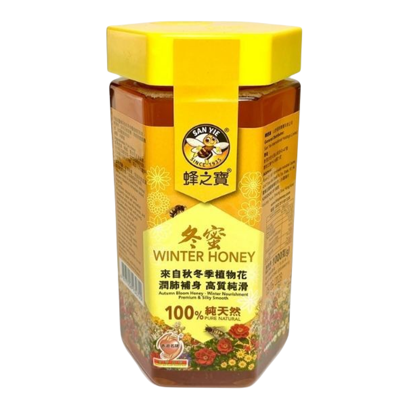 蜂之宝 冬蜜1000克有助滋润喉咙/舒缓咽喉疼痛不适100%天然纯蜂蜜