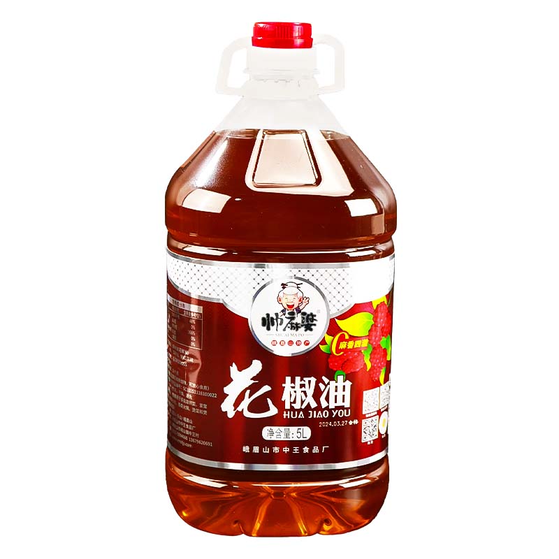 帅麻婆花椒油5L商用大桶装调味油麻油特麻椒油鲜红花椒小面麻辣烫