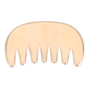 丰林纯黄铜按摩梳头部经络梳头皮经络身体经络按摩宽齿梳子