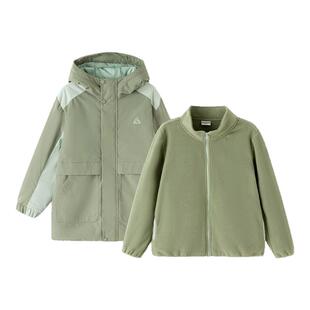 巴拉巴拉男童棉服儿童连帽外套两件套大童防护三合一春装新款童装