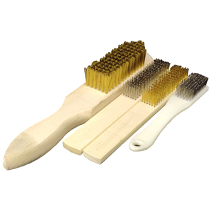 钢丝刷木柄加密铜丝刷不锈钢丝刷工业用打磨除锈炉灶清洁刷子文玩