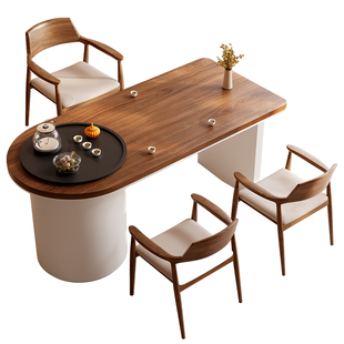 新中式实木茶桌椅组合家用阳台小户型现代简约禅意办公室泡茶桌子