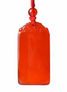 天然玛瑙平安无事牌吊坠男玉佩女