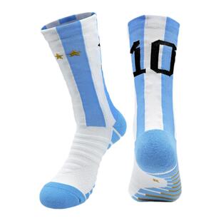 梅西C罗皇马足球袜子中筒毛巾底球星内马尔巴黎周边防滑运动袜男