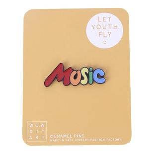 日系夏季音符胸针学生可爱钢琴吉他乐器防走光新潮男女款微章奖品