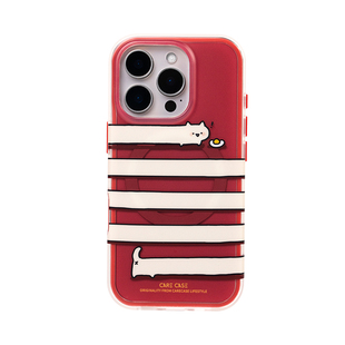 CARECASE 觅食猫咪新年二合一磁吸手机壳 适用于苹果iPhone17 16 15 14 Pro Max 原创设计 磁吸支架组合