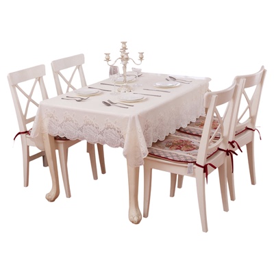 防水蕾丝桌布多沃欧式pvc餐桌布