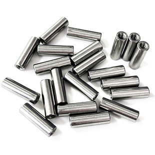 304不锈钢M3双通圆形接线柱隔离柱加长超长圆螺母垫柱钢柱M3*L