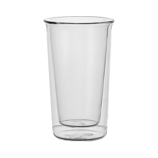 简约双层隔热透明玻璃杯创意家用水杯咖啡杯高级感果汁杯子牛奶杯