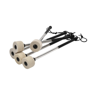 山野大军鼓锤专业羊毛毡头35CM不锈钢柄防滑大鼓锤子鼓棒鼓槌乐器