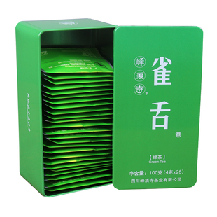 峰顶寺四川雀舌绿茶2025新茶宜宾明前毛尖嫩芽早春茶叶小袋装100g