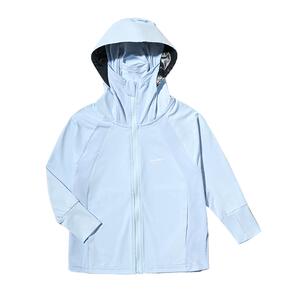 贝贝怡儿童防晒衣夏季大帽檐黑胶男女童冰丝防紫外线宝宝防晒服装