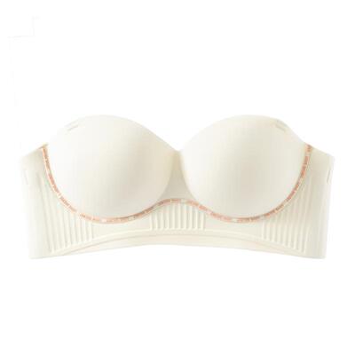 无肩带内衣女防滑聚拢性感圆圆胸