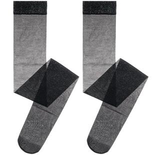 美袜馆 性感银丝亮光长筒袜彩色丝袜满天星袜夜店珠光过膝袜超薄