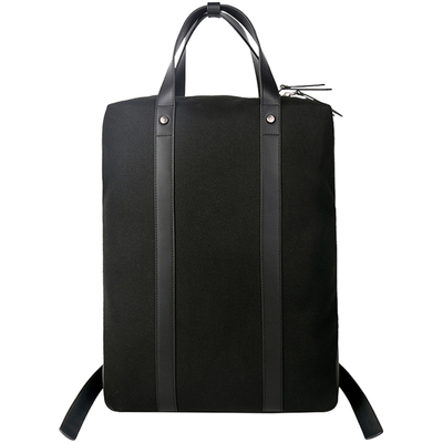 imblu 3折 设计师系列 帆布拼接牛皮 双肩背包