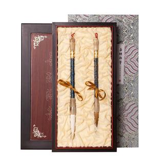 善琏湖笔 霞光大漆毛笔 书法专用狼毫初学者套装入门国画软笔羊毫文房四宝小学生湖笔斗笔隶书楷书笔墨纸砚