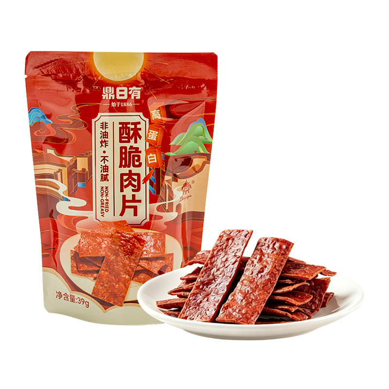 鼎日有高蛋白酥脆肉脯39g*5袋