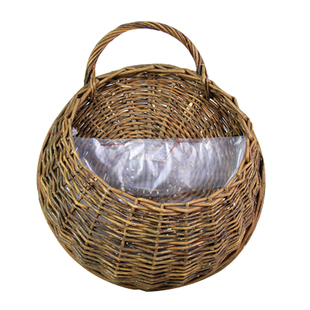 墙面装饰柳编花篮柳编花盆花器墙挂花盆吊篮悬挂藤编壁挂花篮包邮