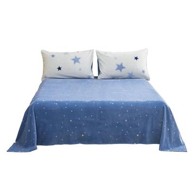 水星家纺儿童牛奶绒印花床单