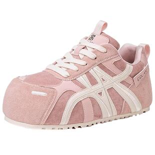 EBLAN/伊伴彩虹小泡芙德训鞋女2026春夏新款内增高运动休闲面包鞋