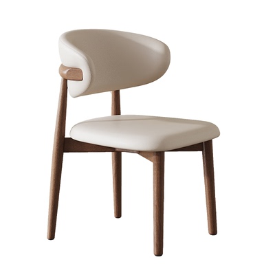 蔓斯菲尔实木软包北欧餐椅2025新