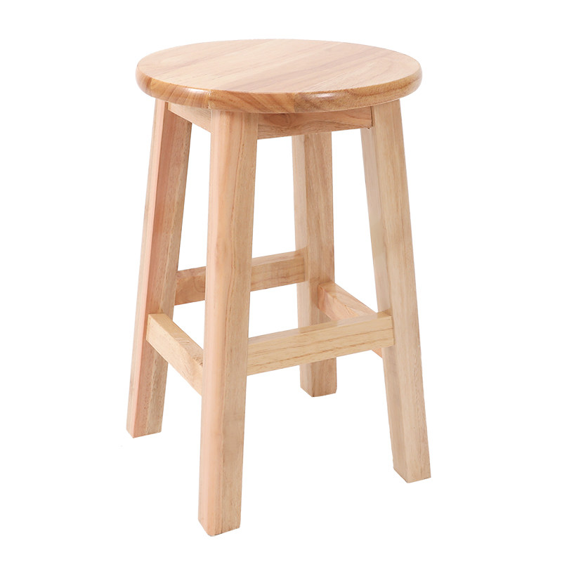 实木吧椅凳子奶茶店吧台椅子圆凳高脚木凳商用酒吧凳家用板凳矮凳
