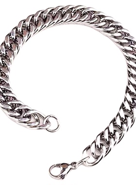 古巴链钛钢不掉色手链