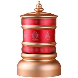 语狮子缩微胶片彩色插电转动桌面藏族转轮转金简可连充电宝