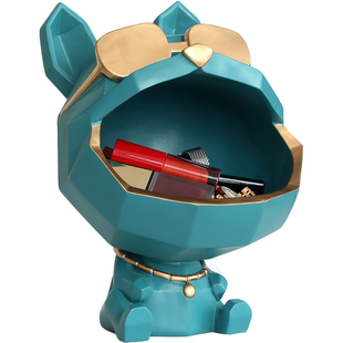 法斗轻奢贺礼玄关鞋柜进门口放钥匙收纳摆件乔迁搬家新家结婚礼物