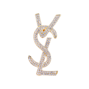 高档字母胸针女男士胸花简约百搭高级感精致时尚大衣西装别针配饰