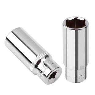 长套筒头 1/4小飞加长套筒头加长型套头工具4-14mm六角长套筒套装